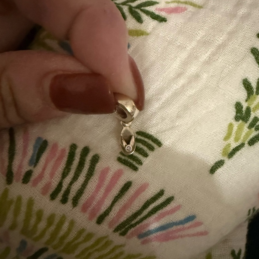 Pandora Silver Shoe Charm With Sparkle